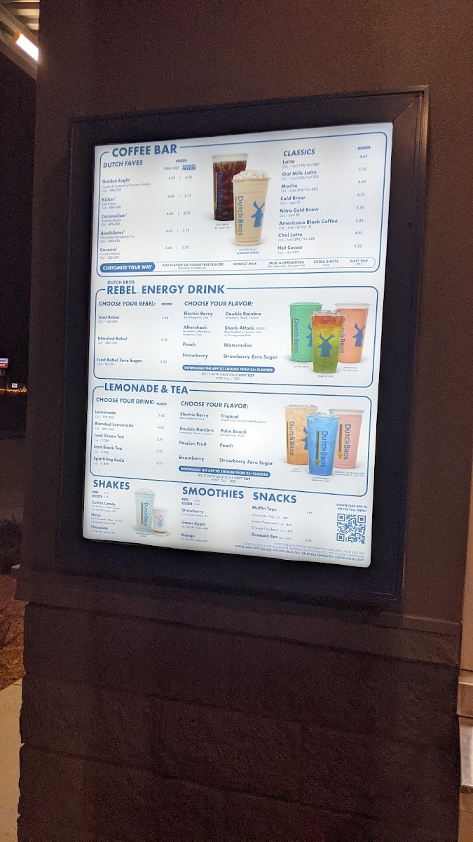 Dutch Bros Coffee Photo Menu 1