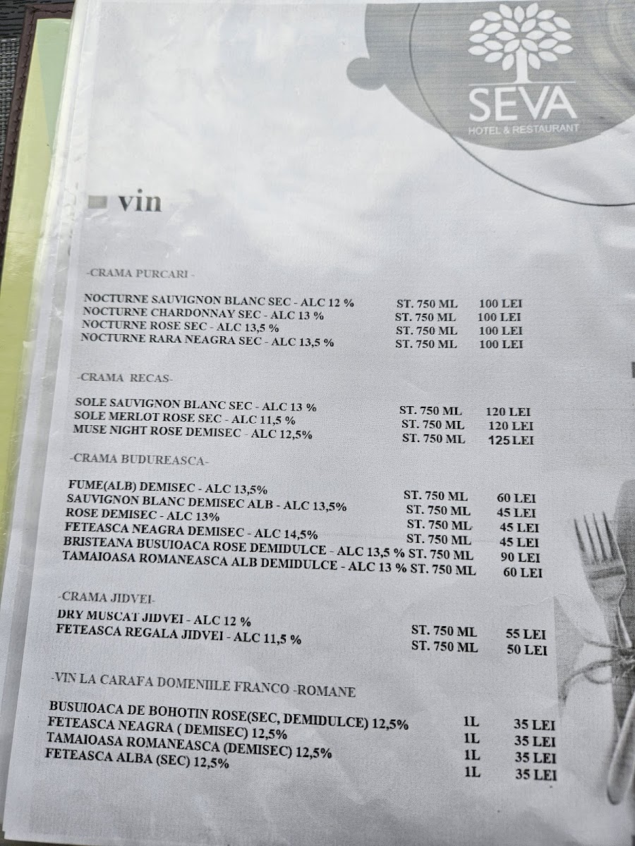 Seva Photo Menu 1
