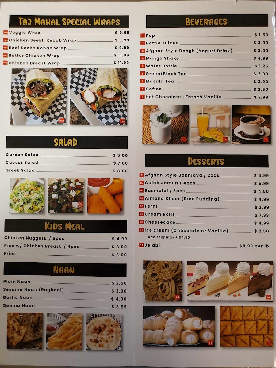 Taj Mahal Cuisine Photo Menu 3
