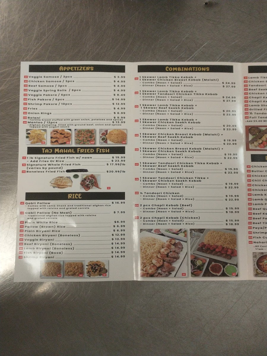 Taj Mahal Cuisine Photo Menu 4