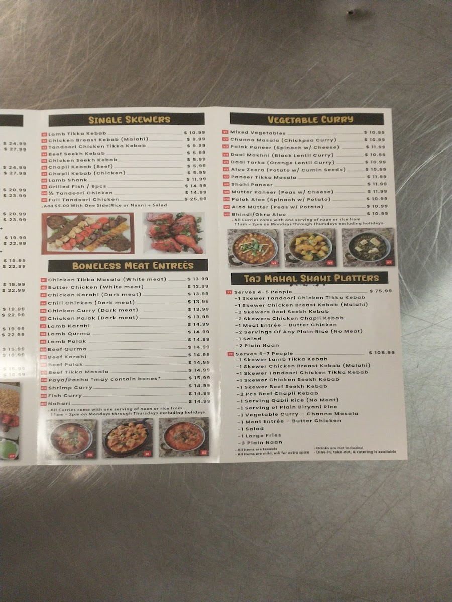 Taj Mahal Cuisine Photo Menu 5