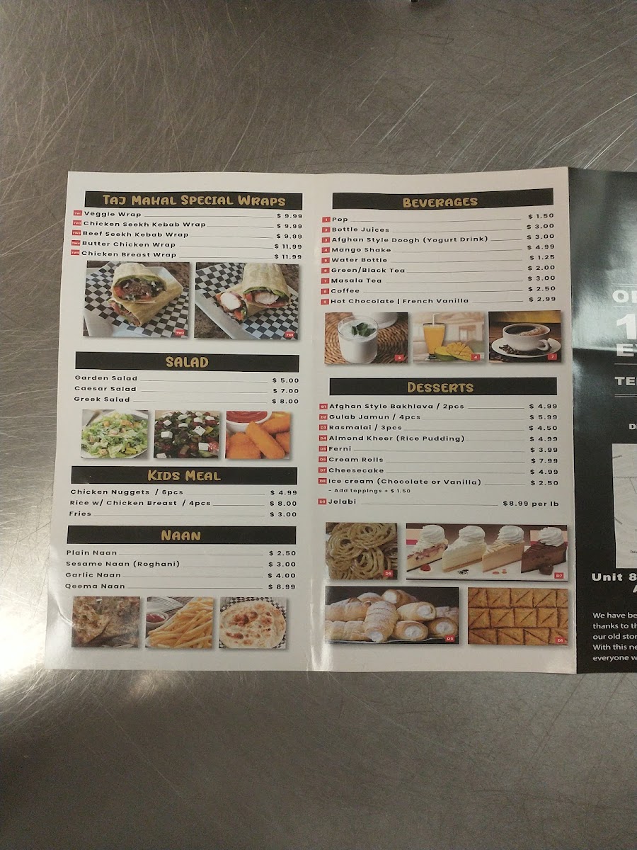 Taj Mahal Cuisine Photo Menu 6