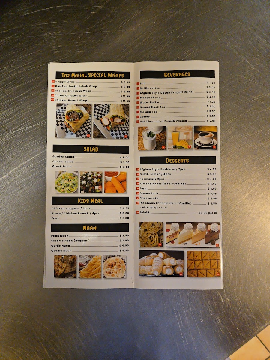 Taj Mahal Cuisine Photo Menu 9