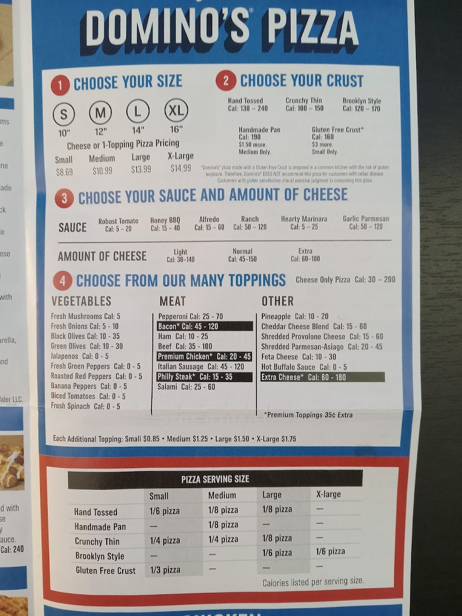 Domino's Pizza Photo Menu 3