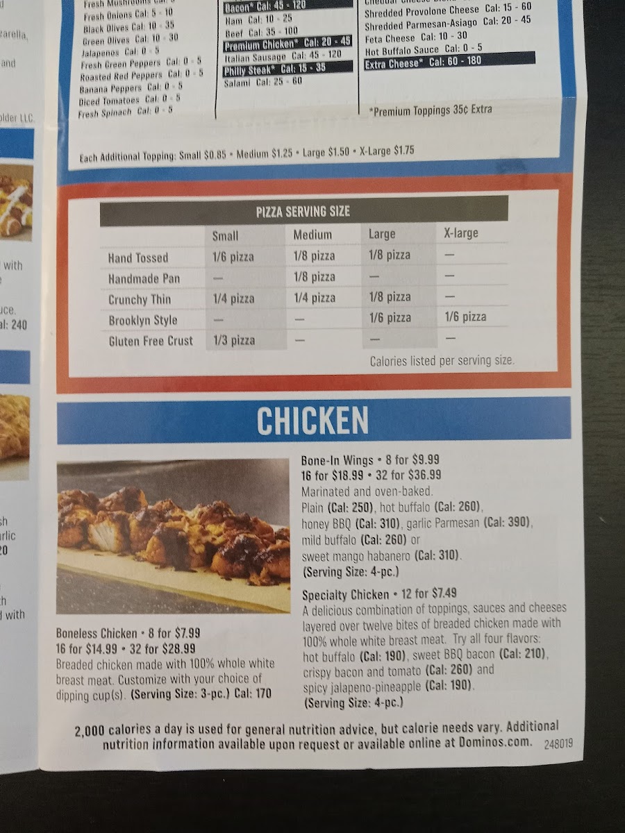 Domino's Pizza Photo Menu 4