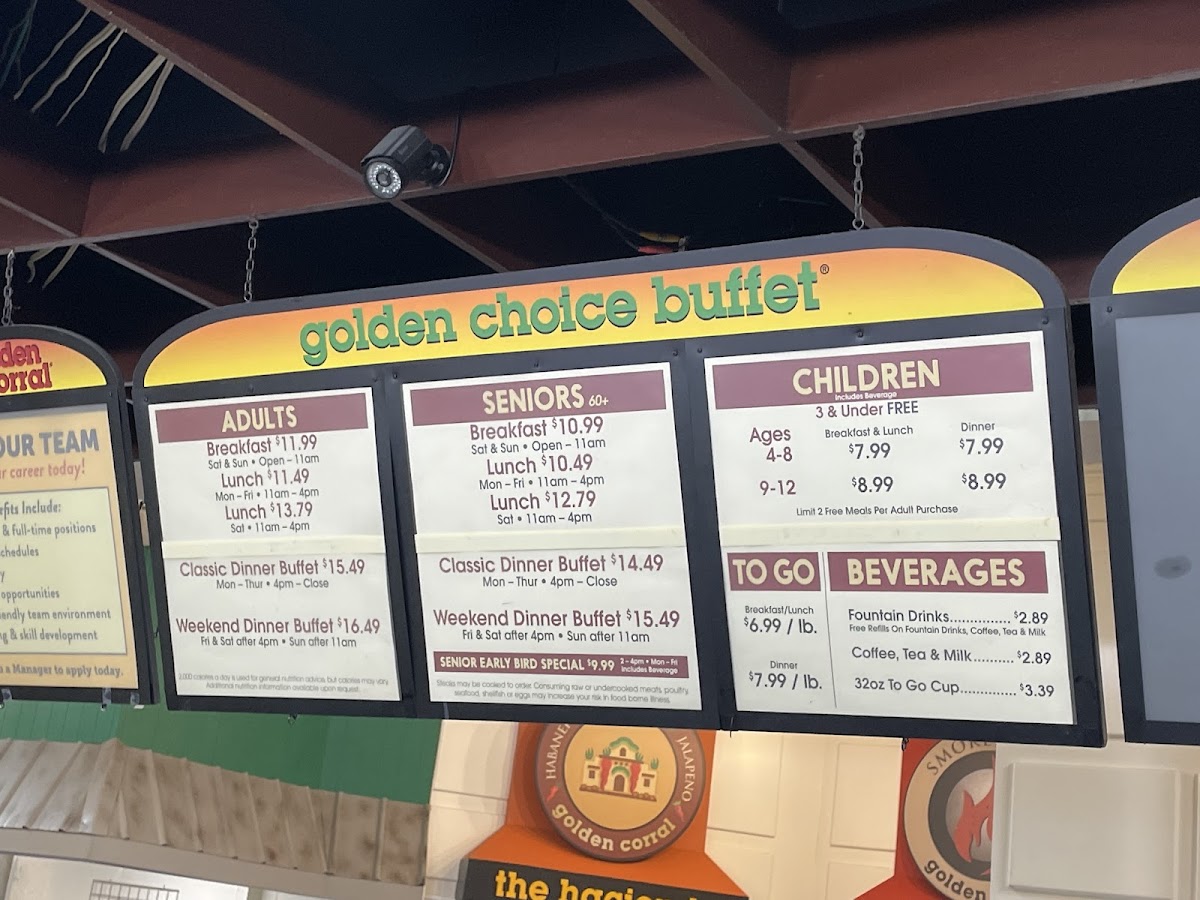 Golden Corral Buffet & Grill Photo Menu 3