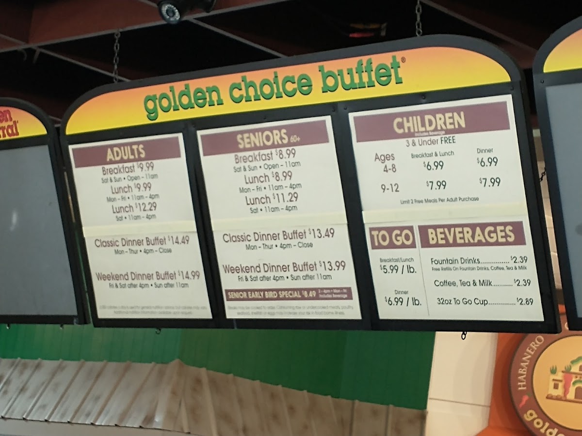 Golden Corral Buffet & Grill Photo Menu 4