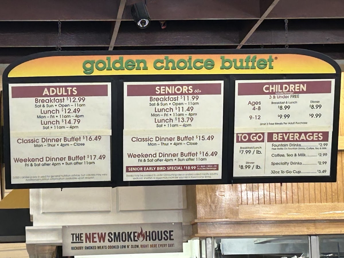 Golden Corral Buffet & Grill Photo Menu 6