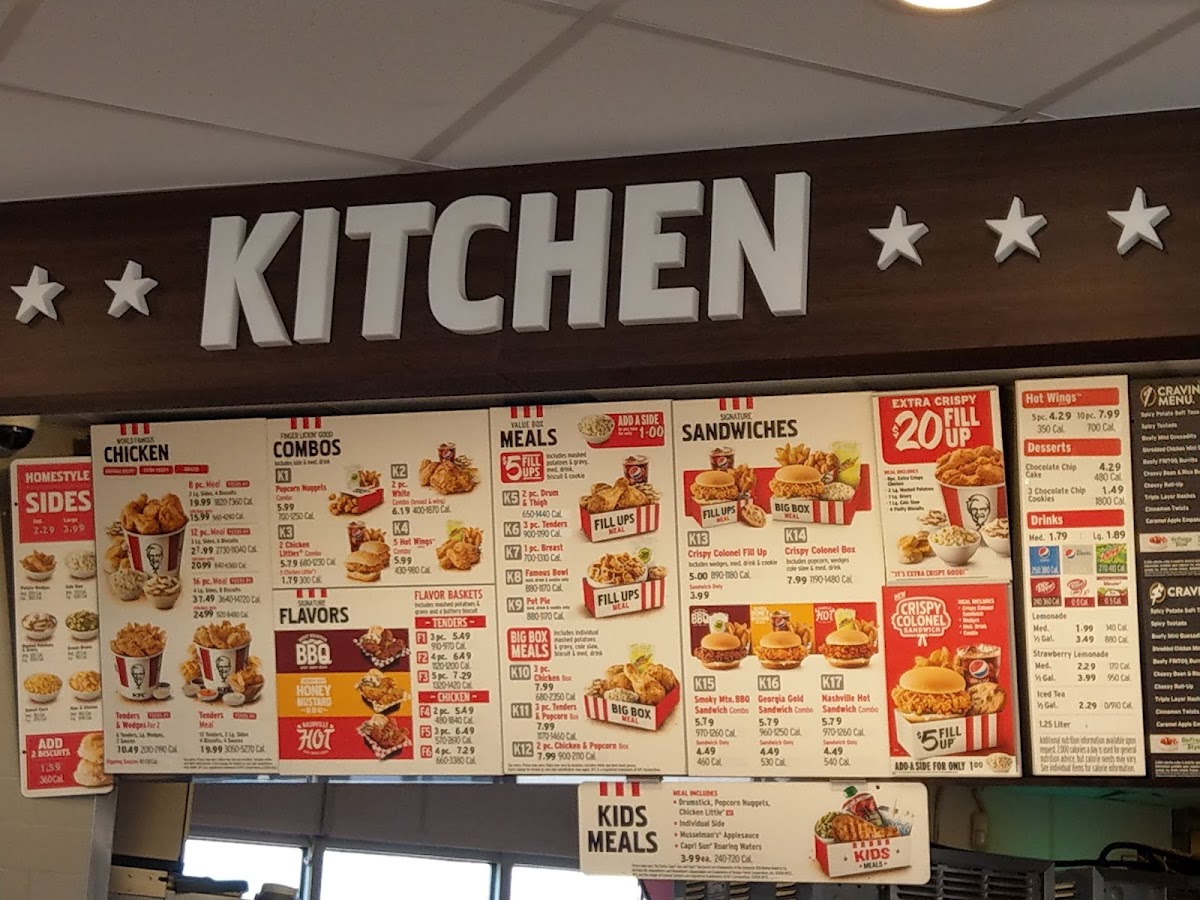 KFC Photo Menu 2