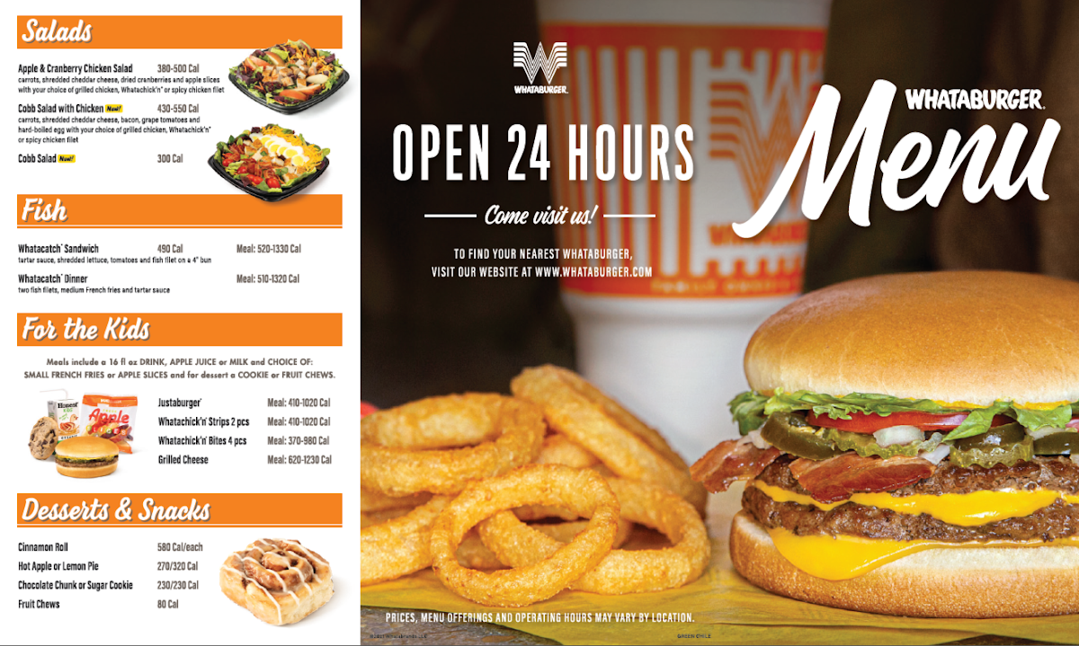 Whataburger Photo Menu 2