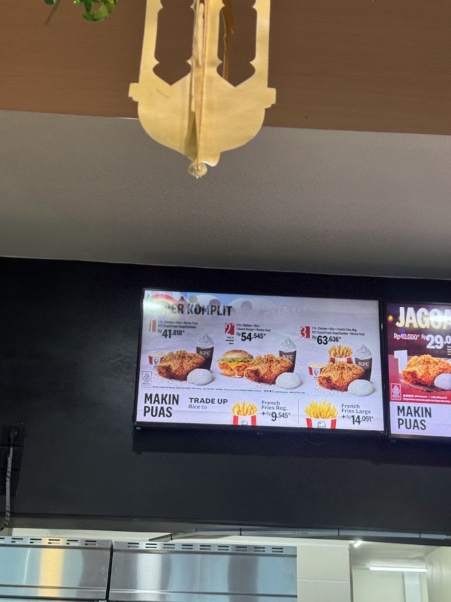 KFC Photo Menu 1