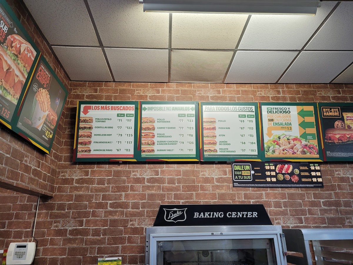 Subway Photo Menu 1