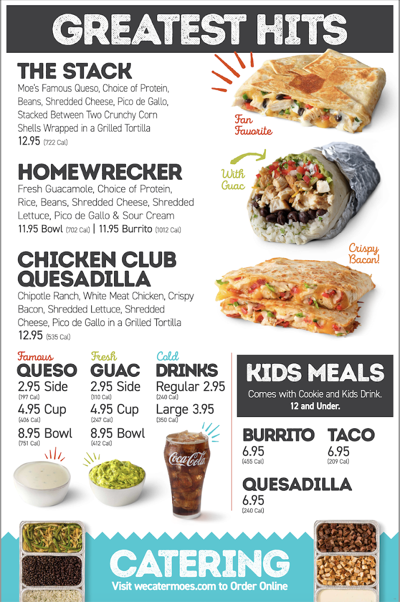 Moe's Southwest Grill Photo Menu 2