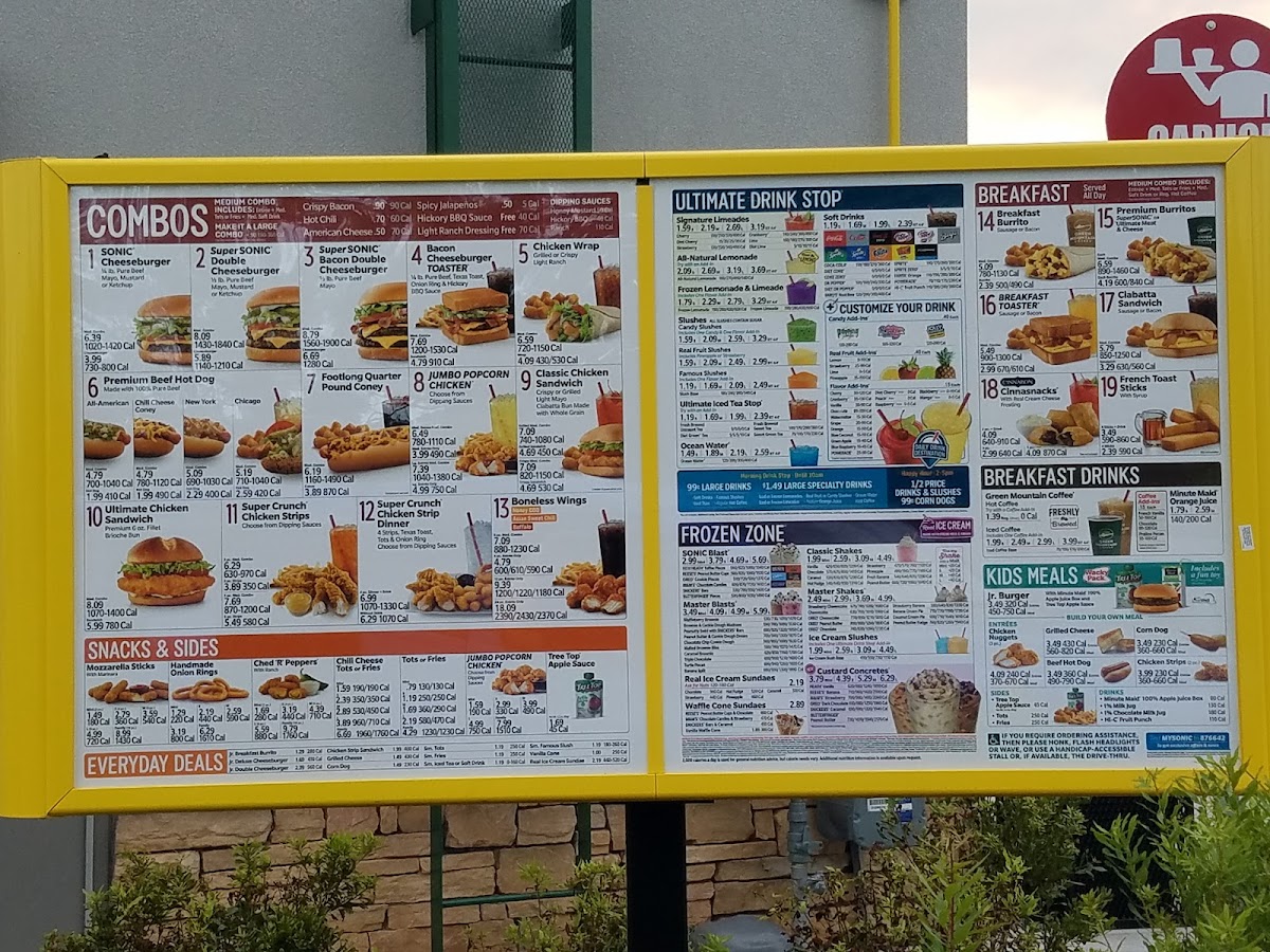Sonic Drive-In Photo Menu 2