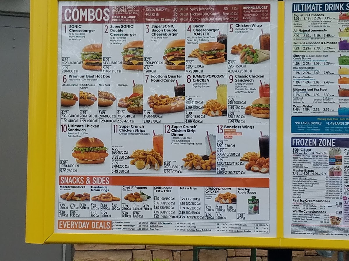 Sonic Drive-In Photo Menu 3