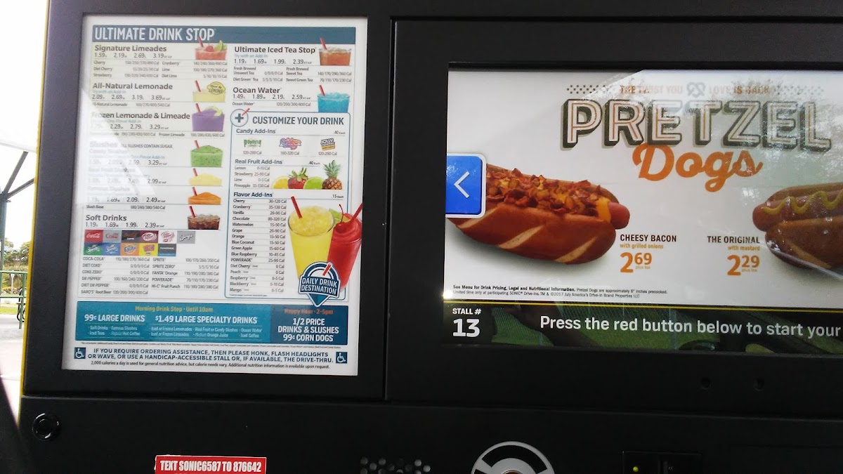 Sonic Drive-In Photo Menu 8