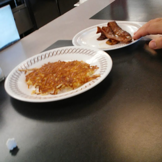 Hashbrowns and Bacon Strips