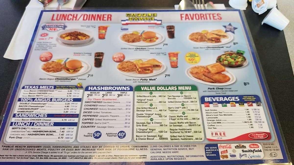 Waffle House Photo Menu 1