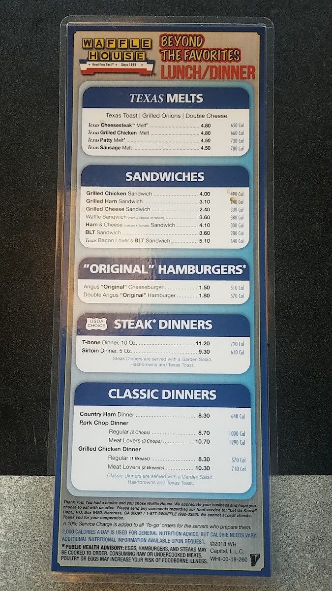 Waffle House Photo Menu 3