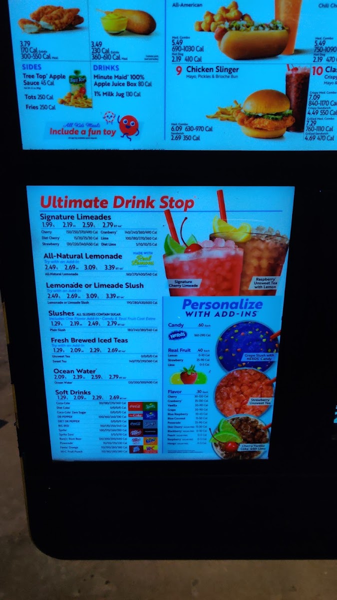 Sonic Drive-In Photo Menu 2