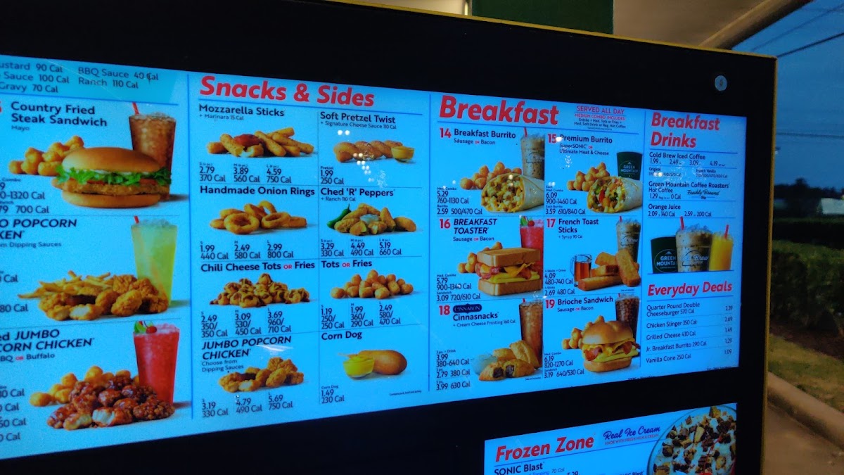Sonic Drive-In Photo Menu 3