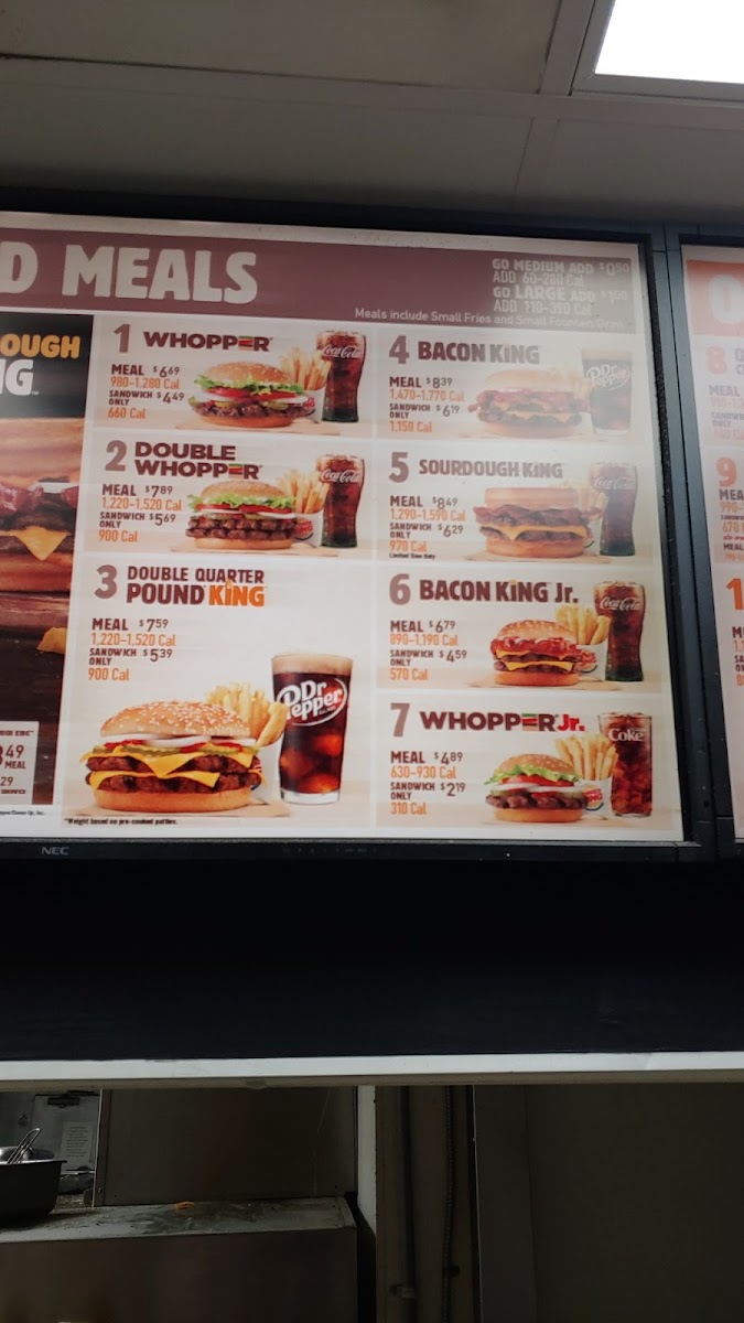 Burger King Photo Menu 1