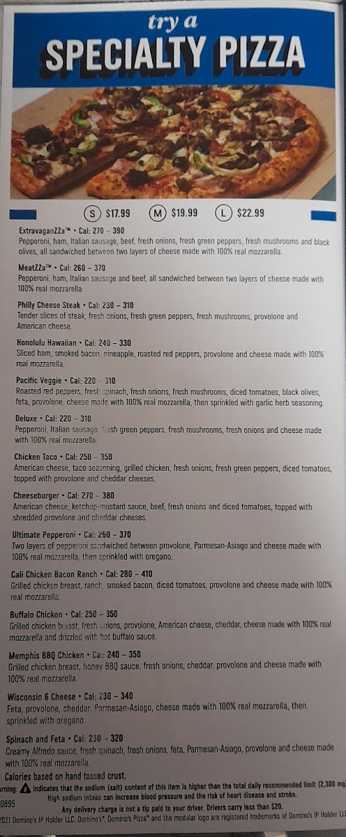 Domino's Pizza Photo Menu 4