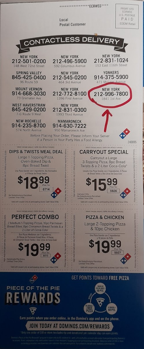 Domino's Pizza Photo Menu 8