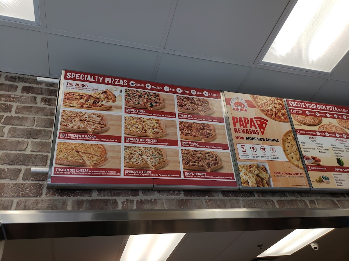 Papa Johns Pizza Photo Menu 2