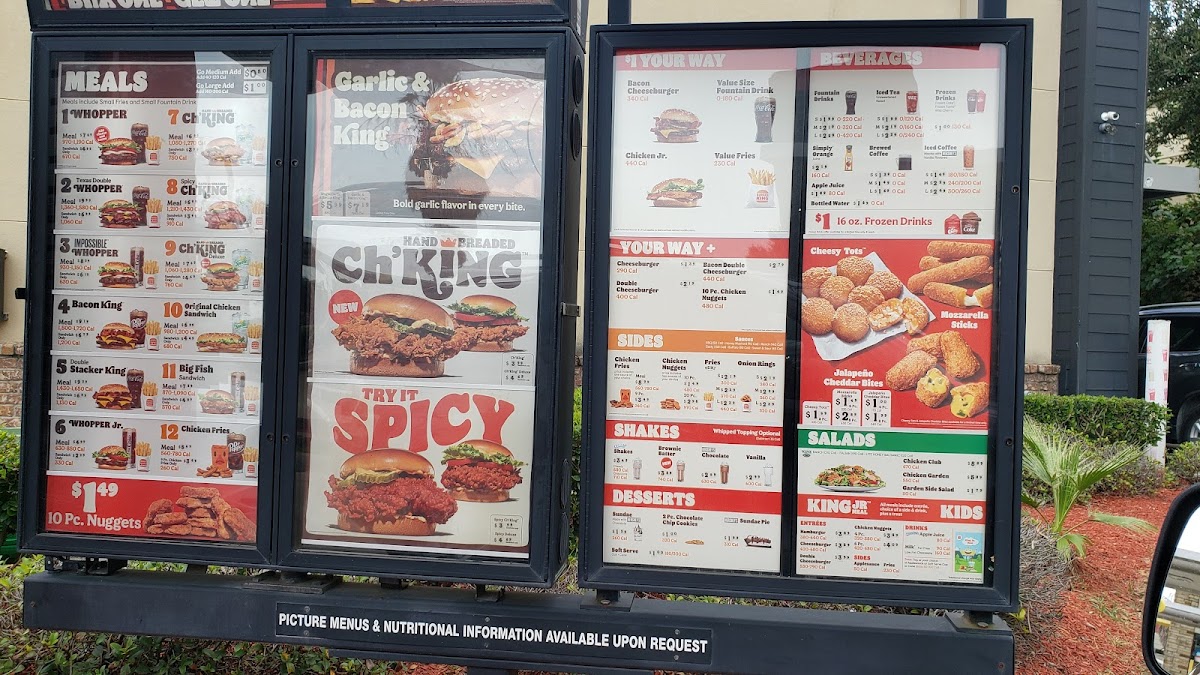 Burger King Photo Menu 1