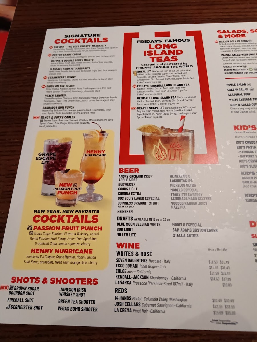 TGI Fridays Photo Menu 2