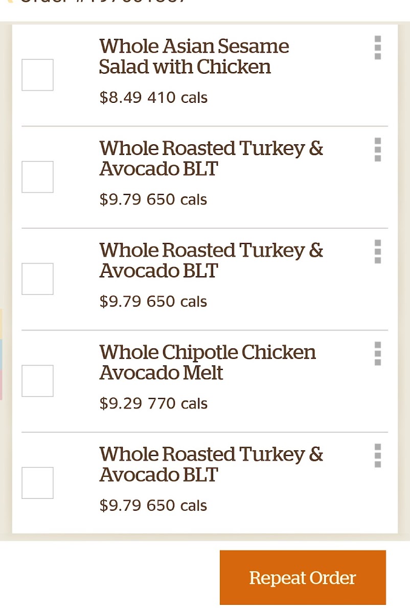 Panera Bread Photo Menu 1