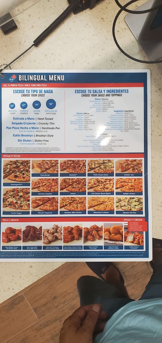 Domino's Pizza Photo Menu 2