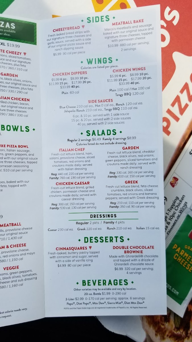 Marco's Pizza Photo Menu 1