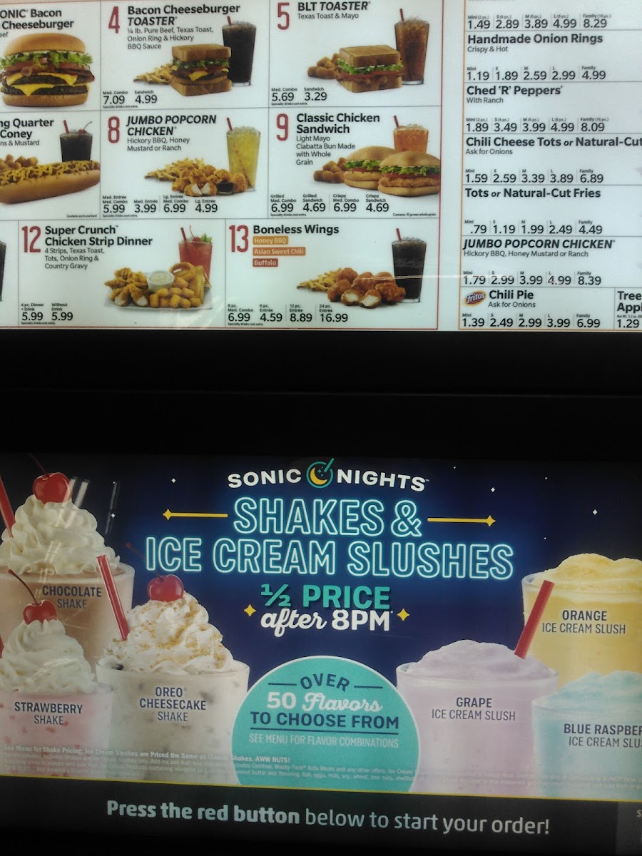 Sonic Drive-In Photo Menu 6