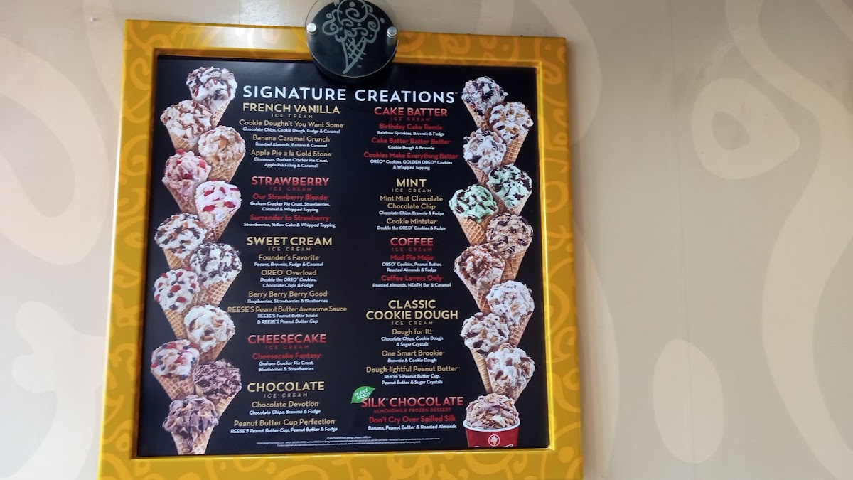 Cold Stone Creamery Photo Menu 3