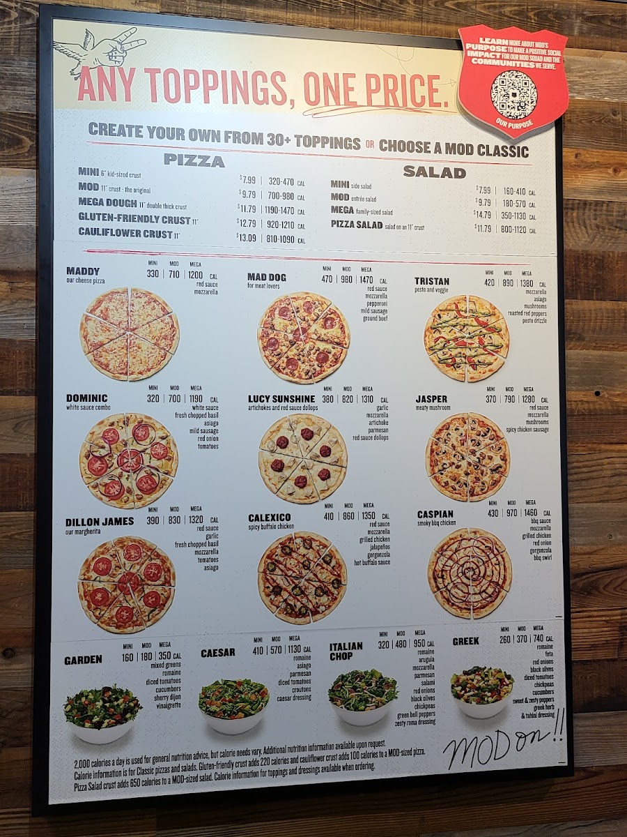 MOD Pizza Photo Menu 1