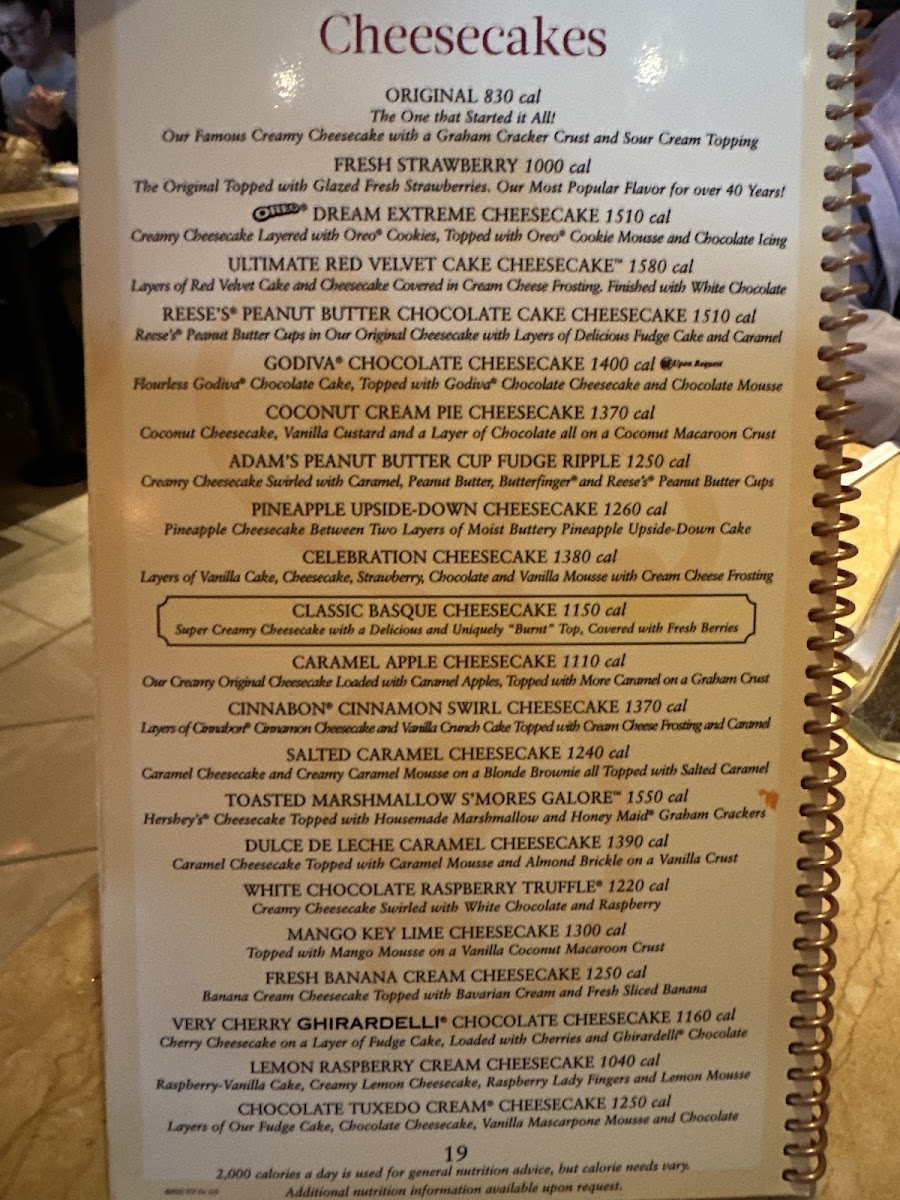 The Cheesecake Factory Photo Menu 5
