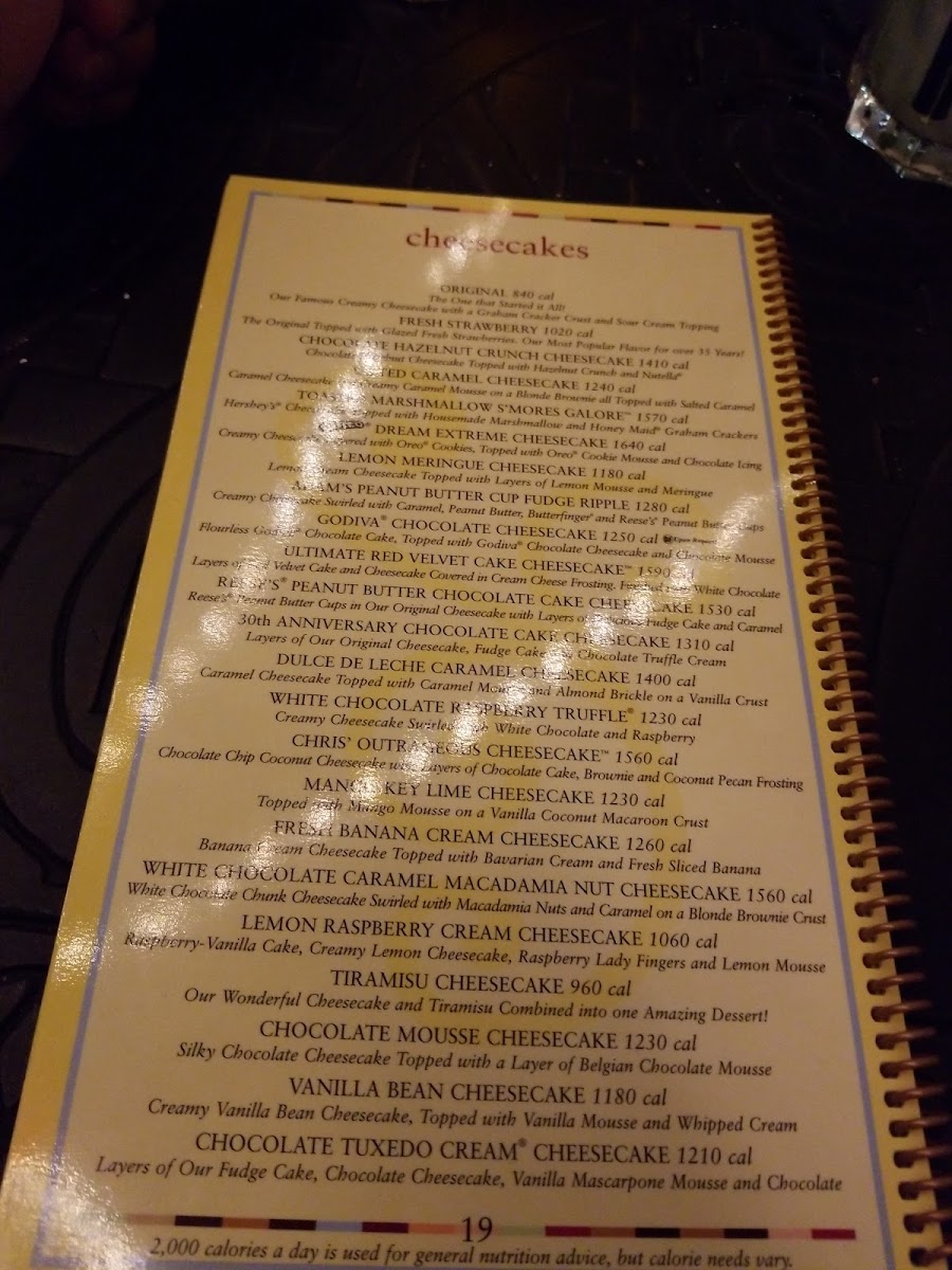The Cheesecake Factory Photo Menu 9