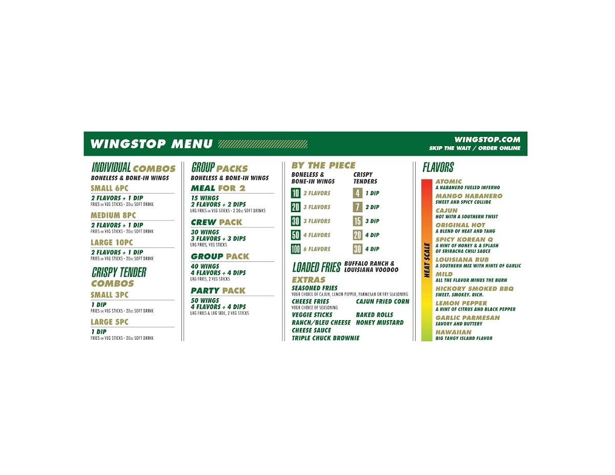 Wingstop Photo Menu 1